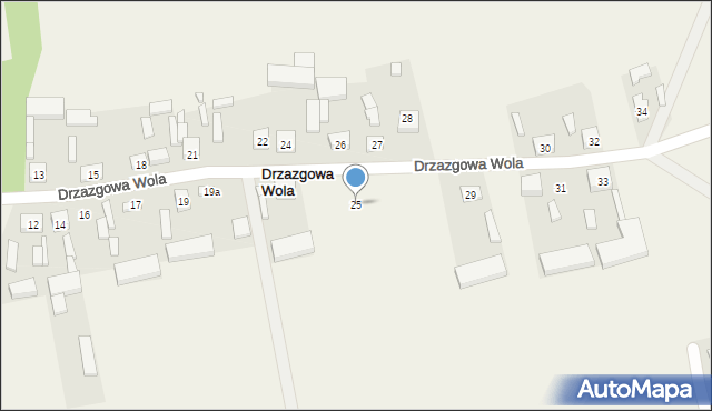 Drzazgowa Wola, Drzazgowa Wola, 25, mapa Drzazgowa Wola