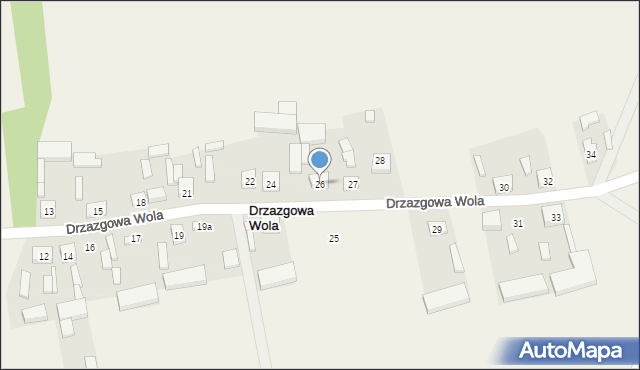 Drzazgowa Wola, Drzazgowa Wola, 26, mapa Drzazgowa Wola