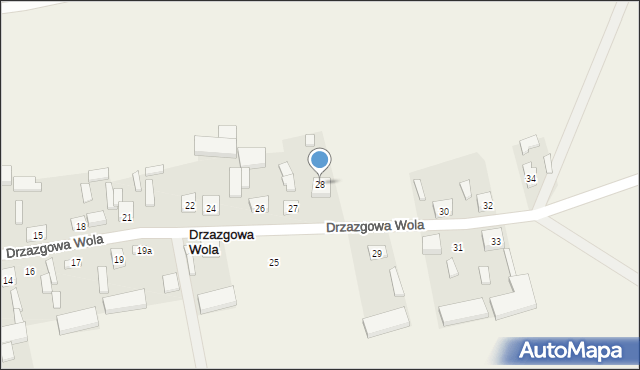 Drzazgowa Wola, Drzazgowa Wola, 28, mapa Drzazgowa Wola