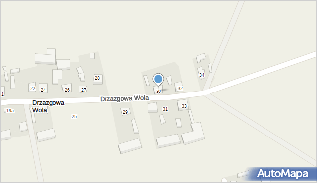 Drzazgowa Wola, Drzazgowa Wola, 30, mapa Drzazgowa Wola