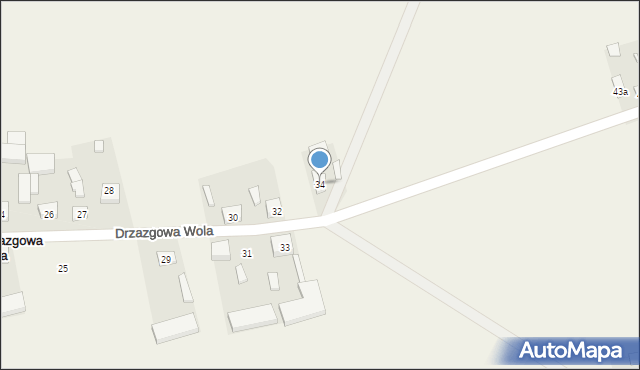 Drzazgowa Wola, Drzazgowa Wola, 34, mapa Drzazgowa Wola