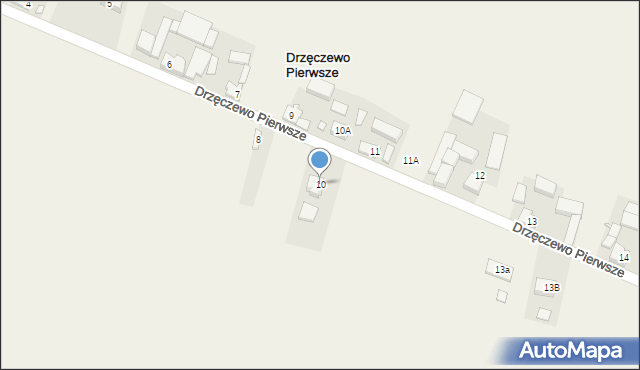Drzęczewo Pierwsze, Drzęczewo Pierwsze, 10, mapa Drzęczewo Pierwsze