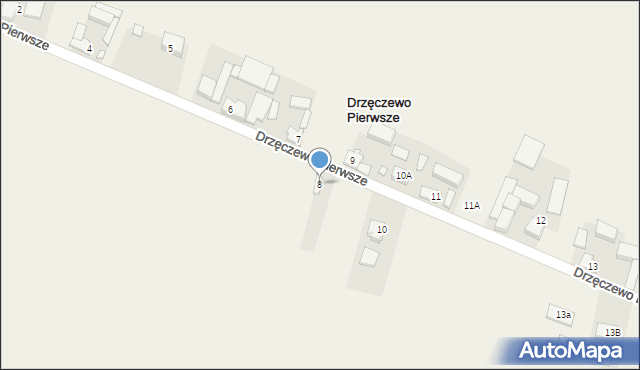 Drzęczewo Pierwsze, Drzęczewo Pierwsze, 8, mapa Drzęczewo Pierwsze