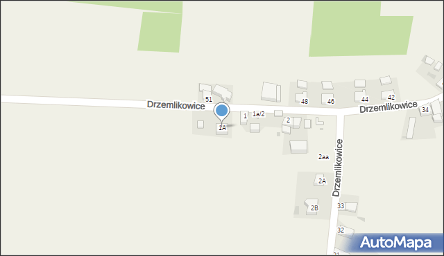 Drzemlikowice, Drzemlikowice, 1A, mapa Drzemlikowice