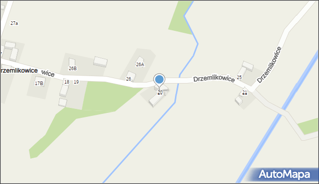 Drzemlikowice, Drzemlikowice, 20, mapa Drzemlikowice