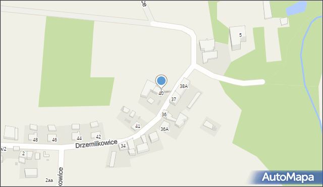 Drzemlikowice, Drzemlikowice, 40, mapa Drzemlikowice