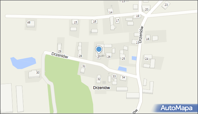 Drzeniów, Drzeniów, 27, mapa Drzeniów