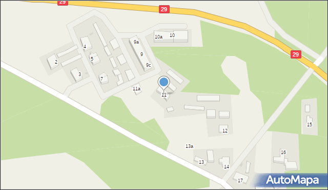 Drzeniów, Drzeniów, 11, mapa Drzeniów