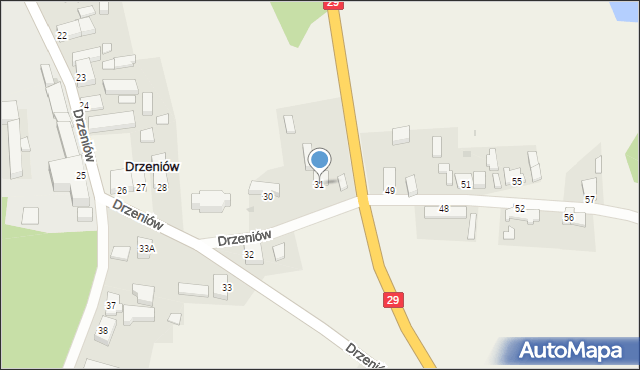 Drzeniów, Drzeniów, 31, mapa Drzeniów