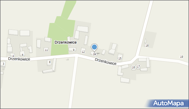 Drzenkowice, Drzenkowice, 14, mapa Drzenkowice