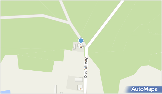 Drzeńsk Mały, Drzeńsk Mały, 34, mapa Drzeńsk Mały