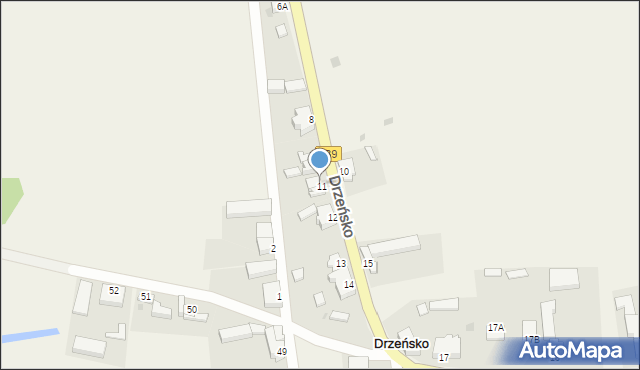 Drzeńsko, Drzeńsko, 11/2, mapa Drzeńsko