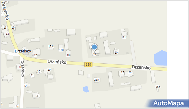 Drzeńsko, Drzeńsko, 19, mapa Drzeńsko