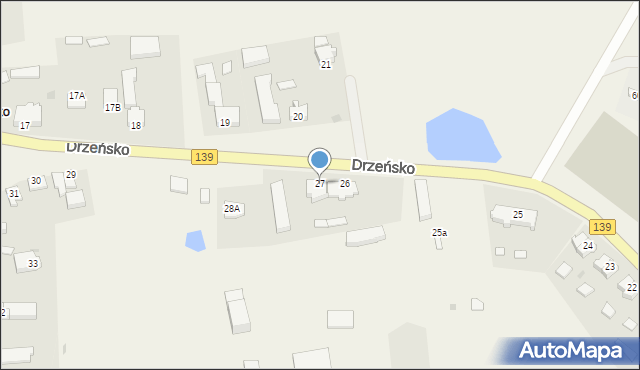 Drzeńsko, Drzeńsko, 27, mapa Drzeńsko