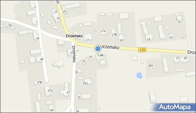 Drzeńsko, Drzeńsko, 29/1, mapa Drzeńsko