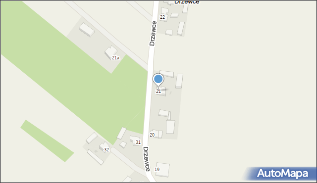 Drzewce, Drzewce, 21, mapa Drzewce