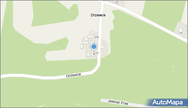 Drzewce Kolonia, Drzewce Kolonia, 21, mapa Drzewce Kolonia