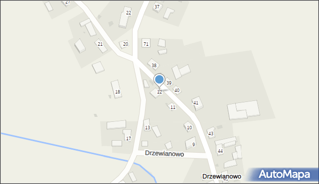 Drzewianowo, Drzewianowo, 12, mapa Drzewianowo