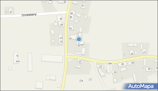 Drzewiany, Drzewiany, 21, mapa Drzewiany