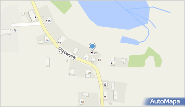Drzewiany, Drzewiany, 71a, mapa Drzewiany