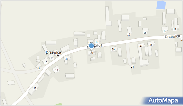 Drzewica, Drzewica, 30, mapa Drzewica