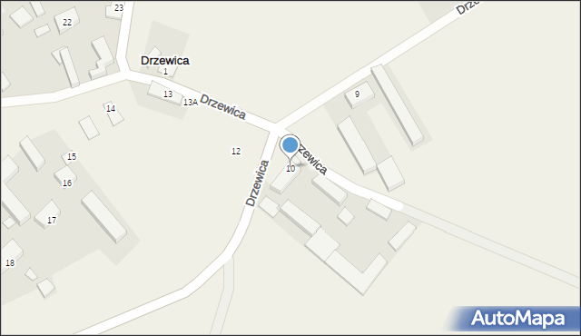 Drzewica, Drzewica, 10, mapa Drzewica