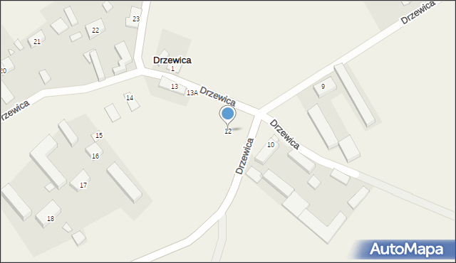 Drzewica, Drzewica, 12, mapa Drzewica