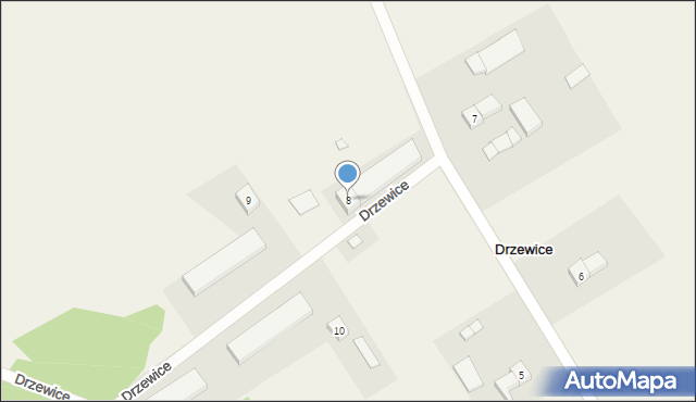 Drzewice, Drzewice, 8, mapa Drzewice