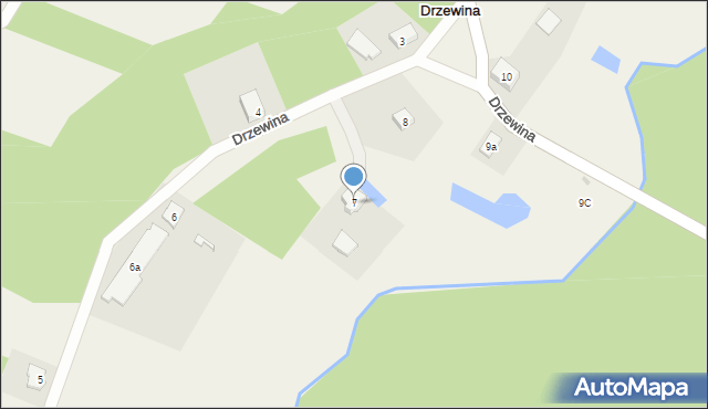 Drzewina, Drzewina, 7, mapa Drzewina