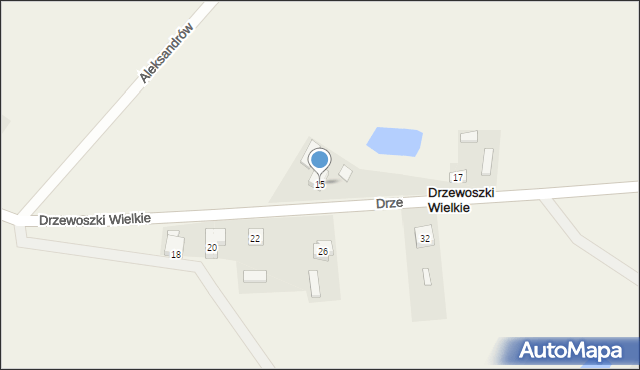 Drzewoszki Wielkie, Drzewoszki Wielkie, 15, mapa Drzewoszki Wielkie