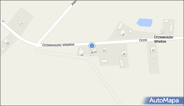 Drzewoszki Wielkie, Drzewoszki Wielkie, 20, mapa Drzewoszki Wielkie