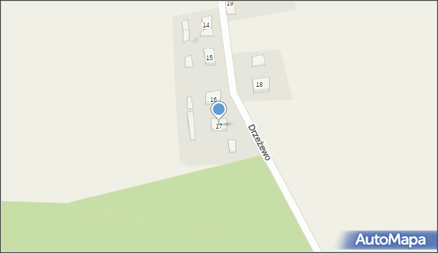 Drzeżewo, Drzeżewo, 17, mapa Drzeżewo