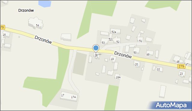 Drzonów, Drzonów, 18, mapa Drzonów