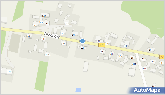 Drzonów, Drzonów, 22, mapa Drzonów