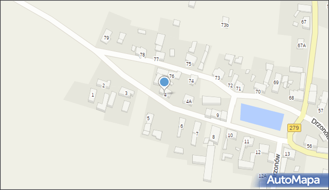 Drzonów, Drzonów, 4, mapa Drzonów