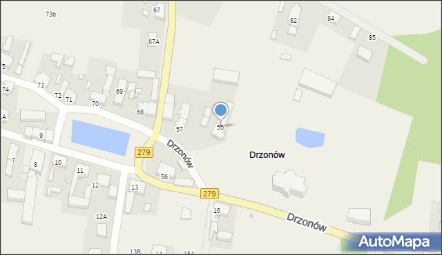 Drzonów, Drzonów, 55, mapa Drzonów