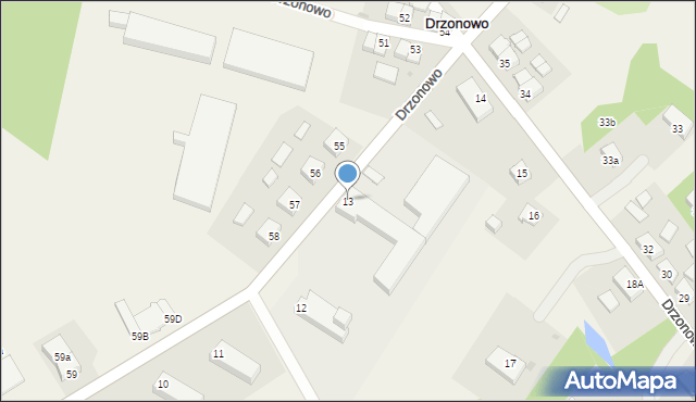 Drzonowo, Drzonowo, 13, mapa Drzonowo