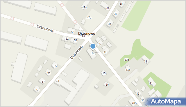 Drzonowo, Drzonowo, 14, mapa Drzonowo