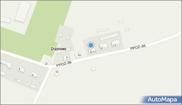 Drzonowo, Drzonowo, 9, mapa Drzonowo