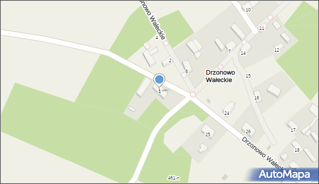 Drzonowo Wałeckie, Drzonowo Wałeckie, 1, mapa Drzonowo Wałeckie