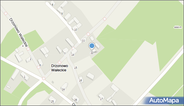 Drzonowo Wałeckie, Drzonowo Wałeckie, 12, mapa Drzonowo Wałeckie