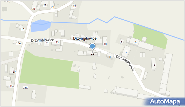 Drzymałowice, Drzymałowice, 12, mapa Drzymałowice