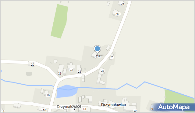 Drzymałowice, Drzymałowice, 23A, mapa Drzymałowice