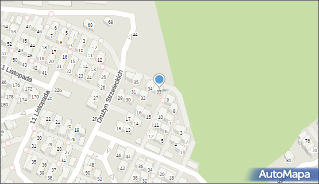 Gdańsk, Drużyn Strzeleckich, 33, mapa Gdańska