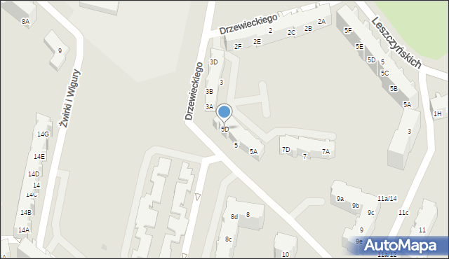 Gdańsk, Drzewieckiego Stefana, 5D, mapa Gdańska