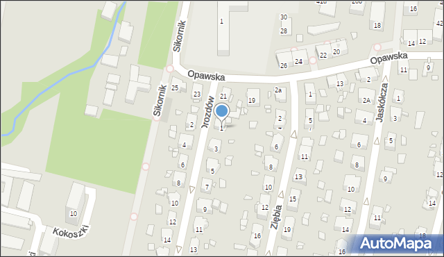 Gliwice, Drozdów, 1, mapa Gliwic