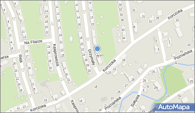 Gliwice, Drzymały Michała, 25, mapa Gliwic