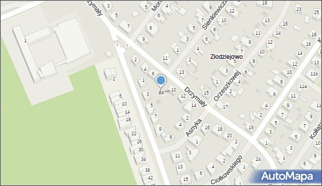 Goleniów, Drzymały Michała, 8A, mapa Goleniów