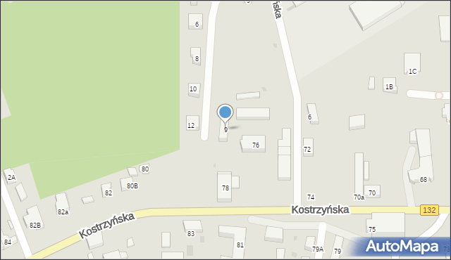 Gorzów Wielkopolski, Drzewicka, 9, mapa Gorzów Wielkopolski