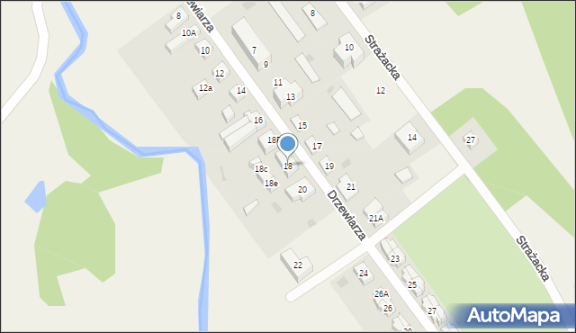 Gościcino, Drzewiarza, 18, mapa Gościcino